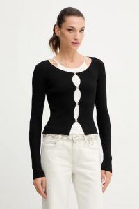 Свитер из смесового шелка Miss Sixty, черный