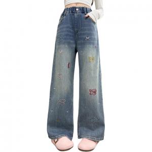 Джинсы для подростков весна-осень Disney, синий