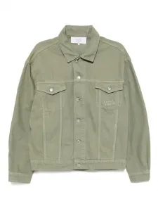 Куртка trucker Maison Kitsuné, зеленый