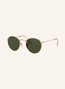 Солнцезащитные очки rb3447 круглые Ray-Ban, цвет 001 - GOLD/GRÜN