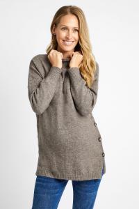 Свитер для беременных и кормящих мам с высоким воротником JoJo Maman Bébé