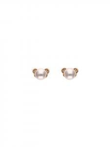 Faina Женские серьги-гвоздики из золота и белого цвета