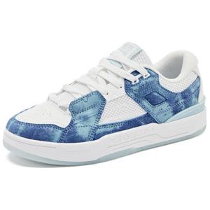 Кеды, скейтборд обувь женская низкая белый/синий Qiaodan