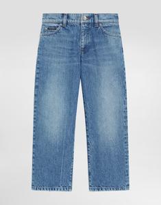 Джинсы из денима с пятью карманами и фирменной нашивкой Dolce&Gabbana, мультиколор