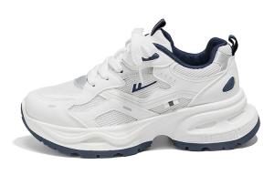 Кроссовки WARRIOR Chunky Sneakers Unisex Low-top Dark Blue, белый/темно-синий