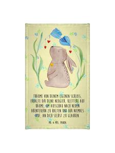 Mr. & Mrs. Panda Махровое полотенце с изображением кролика, цветка и надписи в цветочном стиле