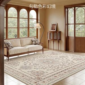 Y U-LIVE Ковер 100х160 см для гостиной/спальни, невпитывающий, моющийся, в винтажном французском стиле, из искусственной шерсти, цвет Carrot Red, утолщенная версия