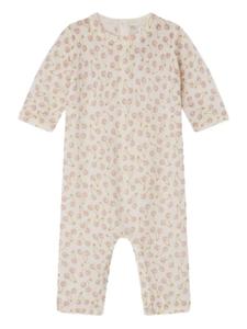 Шерстяной комбинезон Bonpoint с принтом вишни, белый