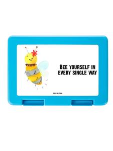 Mr. & Mrs. Panda Коробка для хранения с изображением пчелы и цветка и надписью белого цвета