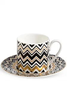 Набор Zig Zag из чашки и блюдца для кофе Missoni Home, белый