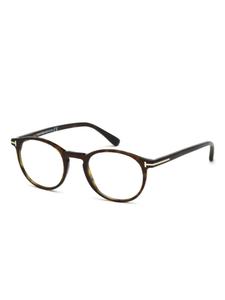 TOM FORD Eyewear очки в круглой оправе, коричневый