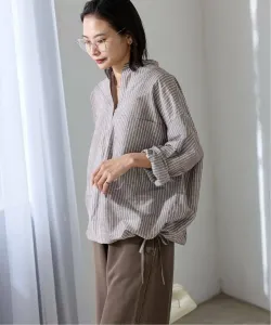 Льняная хлопковая рубашка-скиппер от Hardman Journal Standard, цвет Brown A