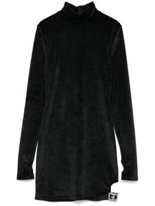 GCDS бархатное платье мини, черный