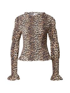 Блузка YAS Blouse YASCHEMMA, цвет brown/cappuccino