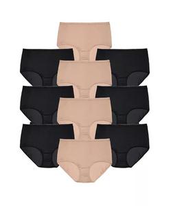 Хлопковые трусы больших размеров, упаковка из 10 шт Comfort Choice, бежевый