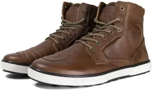 Мотоциклетные ботинки John Doe | XTM | Трехточечная защита | Кожаные ботинки из коровьей кожи | Нескользящая подошва, Brown