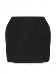 Юбка с кружевной отделкой Magda Butrym, черный