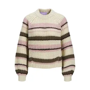 Свитер Jack & Jones Kelly Chunky Stripe JJXX, бежевый