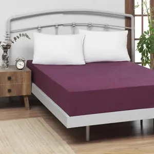 Простыня Dream Sleep Fine Flannel Box Spring на резинке 160x200 см, цвет Berry Traumschlaf