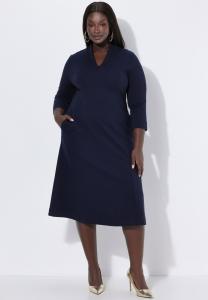 Платье Ulla Popken Jersey dress, Dark Marine/Dark Blue