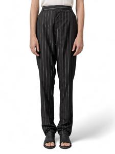 Брюки Joan High Rise Metallic Pinstripe Trouser черного/металлического цвета RtA