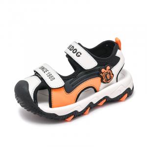 Детские противоскользящие дышащие сандалии с защитой от ударов и амортизацией BOBDOG, бежевый/оранжевый