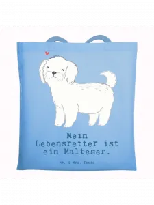 Сумка для переноски Mr & Mrs Panda Malteser Lebensretter, небесно-синий