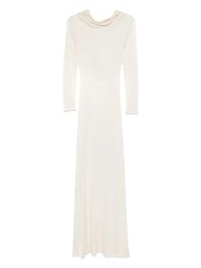 Платье макси из тонкого трикотажа Aya Muse, нейтральный