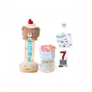 Творческий выдвижной баннер с медведем кукла для признаний сюрприз коробка плюшевая кукла высота 20см Ten Thousand Children's Music