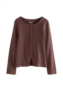 Кардиган с длинными рукавами прямого кроя Next, Chocolate Brown
