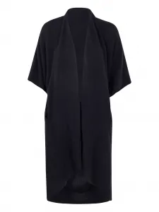 Кардиган с короткими рукавами и драпировкой Y's, черный