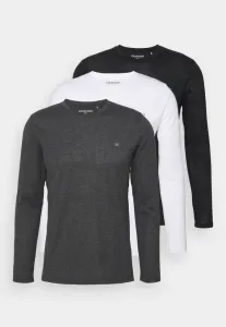 Набор из 3 футболок с длинными рукавами разных расцветок Calvin Klein Golf, Black/White/Charcoal