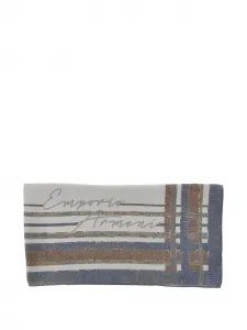 Полосатый шарф EMPORIO ARMANI, бежевый