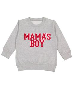 Толстовка Little Boys Mama's Boy Varsity Patch ко Дню святого Валентина Sweet Wink, Grey