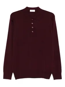 Шерстяная рубашка-поло Paolo Pecora, красный