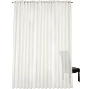 Нейтекс для вас! Штора «Поцелуй», (1 шт.), однотонная, естественного вида, на заказ Neutex For You!, цвет wollweiß