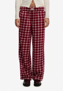 Брюки Superdry & Co CHECK ELASTIC, Burgundy Check/Red