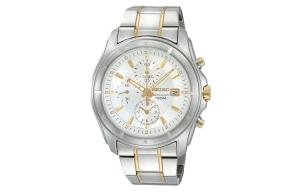 SEIKO Хронограф серии Quartz Movement, мужские часы, белый циферблат