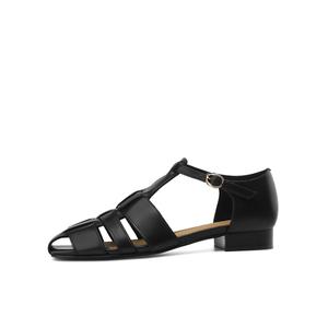 BOERDIQI Сандалии в римскую клетку Pig Cage Shoes, женские, черные, 2 см