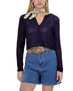 Кардиган широкой вязки Point, синий