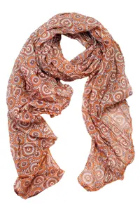 COLLEZIONE ALESSANDRO модный шарф "Ra", с вставкой из шелка, производство Италия, цвет Orange