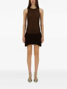 Мини-платье Poncik с рюшами Selia Richwood, коричневый