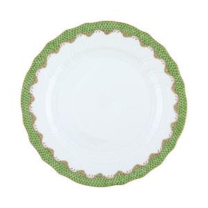 Вечнозеленая обеденная тарелка из чешуи рыбы Херенд Herend, зеленый