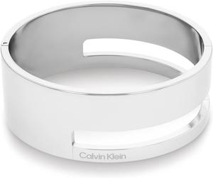 Браслет Calvin Klein Geometric Essentials для женщин - нержавеющая сталь с застежкой-шарниром - классический дизайн, модный аксессуар премиум-класса - подарок для нее, Silver