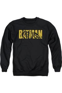 Толстовка Batman Text On Black Crewneck для взрослых Gildan