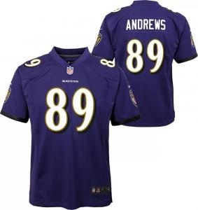 Nike Youth Baltimore Ravens Mark Andrews #89 Фиолетовый игровой Джерси