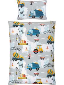 Детское постельное белье из фланели серого цвета REDBEST, 135x200 см (80x80 см)