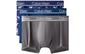 Мужские трусы Calvin Klein, цвет 3 strips (dark blue + white logoo on blue + gray)