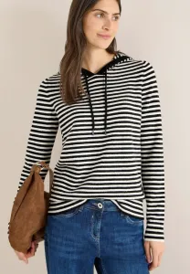 Толстовка с капюшоном gestreifter Cecil, Schwarz