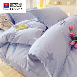 Fuanna Пододеяльник 150х200 см из 100% хлопка, ткань с начесом, цвет Xingyue Shenhuo